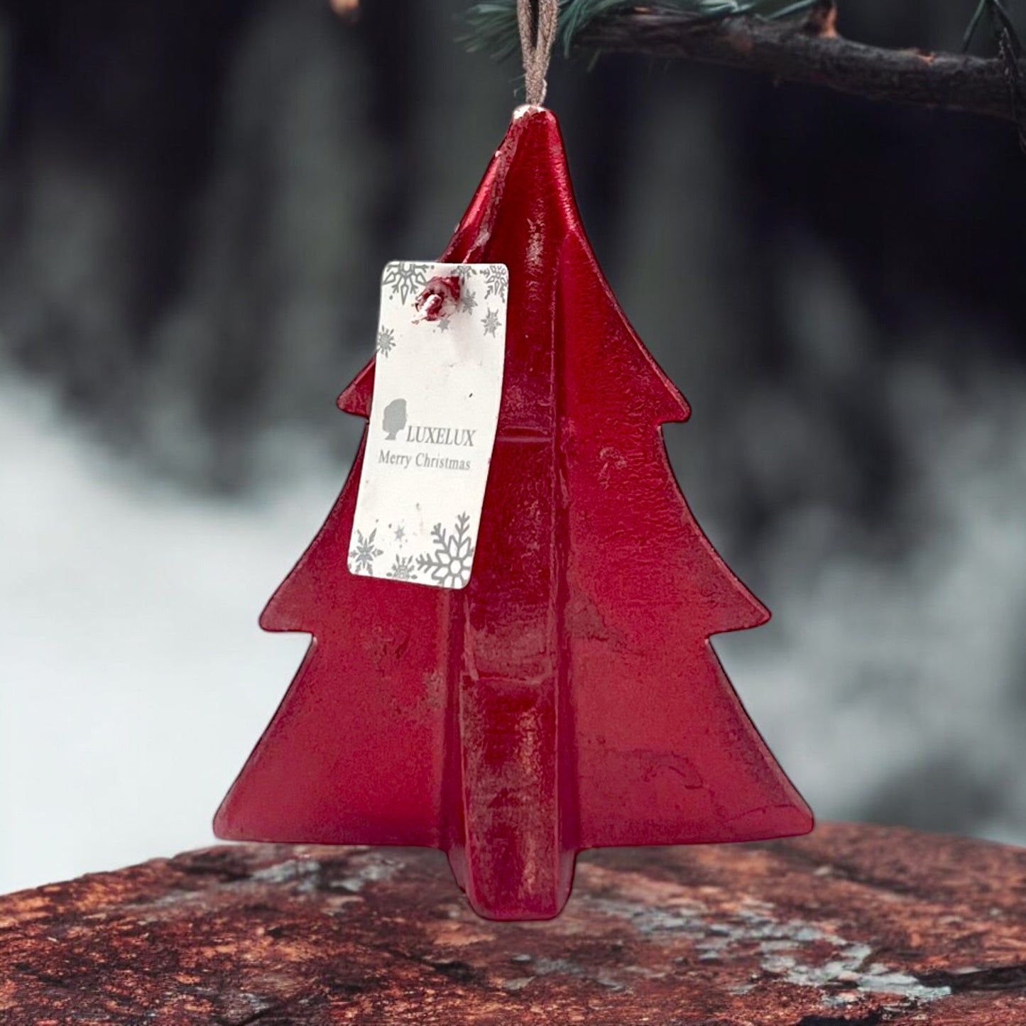 Festive Glow Christmas Tree Candle
