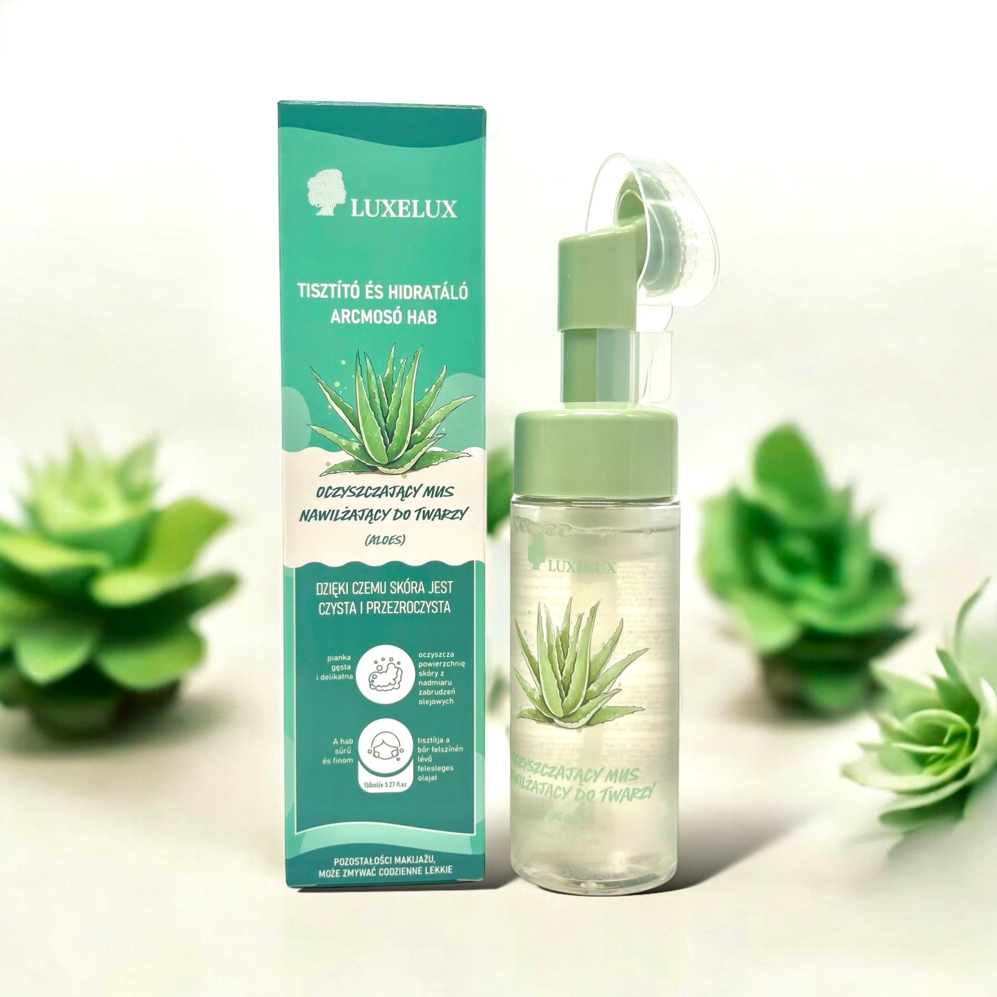 Luxelux Purifying Moisturizing Cleansing Mousse Aloe Vera